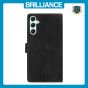 Brilliance LUX Samsung A25 5G Flip Premium PU Leather Wallet Business Style with Card Pockets Case Black