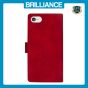 Brilliance LUX iPhone 6/7/8 Flip Premium PU Leather Wallet Business Style with Card Pockets Case Red