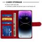 Brilliance LUX iPhone 6/7/8 Flip Premium PU Leather Wallet Business Style with Card Pockets Case Red