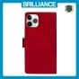 Brilliance LUX iPhone 14 Pro Max Flip Premium PU Leather Wallet Business Style with Card Pockets Case Red