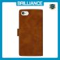 Brilliance LUX iPhone 6/7/8 Flip Premium PU Leather Wallet Business Style with Card Pockets Case Brown