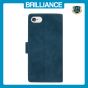 Brilliance LUX iPhone 6/7/8 Flip Premium PU Leather Wallet Business Style with Card Pockets Case Blue