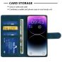 Brilliance LUX iPhone 14 Pro Max Flip Premium PU Leather Wallet Business Style with Card Pockets Case Blue