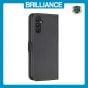 Brilliance LUX Samsung A25 5G Flip Book PU Leather Wallet  Holder & Stand with Card Pockets Case Black