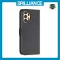 Brilliance LUX Samsung A14 4G/5G Flip Book PU Leather Wallet  Holder & Stand with Card Pockets Case Black