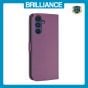 Brilliance LUX Samsung A15 Flip Book PU Leather Wallet Holder & Stand with Card Pockets Case Purple