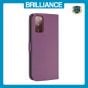Brilliance LUX Samsung S20 FE/S20 LITE Flip Book PU Leather Wallet Holder & Stand with Card Pockets Case Purple