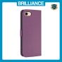 Brilliance LUX iPhone 6/7/8 Flip Book PU Leather Wallet Holder & Stand with Card Pockets Case Purple