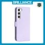 Brilliance LUX Samsung S23 Flip Book PU Leather Wallet Holder & Stand with Card Pockets Case Light Purple