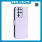 Brilliance LUX Samsung S21 Ultra Flip Book PU Leather Wallet  Holder & Stand with Card Pockets Case Light Purple