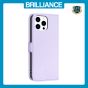 Brilliance LUX iPhone 13 Pro Max Flip Book PU Leather Wallet Holder & Stand with Card Pockets Case Light Purple