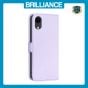 Brilliance LUX iPhone XR Flip Book PU Leather Wallet Holder & Stand with Card Pockets Case Light Purple