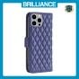 Brilliance LUX iPhone 15 Pro Max Flip Book PU real Leather Wallet Holder & Kickstand with Card Pockets Case Blue