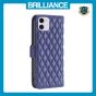 Brilliance LUX iPhone 11 Flip Book PU real Leather Wallet Holder & Kickstand with Card Pockets Case Blue