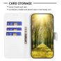 Brilliance LUX iPhone XR Flip Book PU real Leather Wallet Holder & Kickstand with Card Pockets Case White