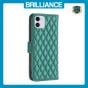 Brilliance LUX iPhone 11 Flip Book PU real Leather Wallet Holder & Kickstand with Card Pockets Case Green