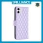 Brilliance LUX iPhone 6/7/8 Flip Book PU real Leather Wallet Holder & Kickstand with Card Pockets Case Purple