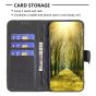 Brilliance LUX iPhone 14/13 Flip Book PU real Leather Wallet Holder & Kickstand with Card Pockets Case Black