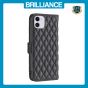 Brilliance LUX iPhone 11 Flip Book PU real Leather Wallet Holder & Kickstand with Card Pockets Case Black