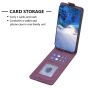 Brilliance LUX iPhone XR Flip PU Photo Frame Leather Up And Down Wallet with Card Pockets Case Purple