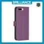 Brilliance LUX iPhone 6P/7P/8P Flip Book PU Genuine Leather Detachable Strong Magnetic Wallet with Card Pockets Case Purple