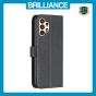 Brilliance LUX Samsung A13 4G/5G Flip Book PU Genuine Leather Detachable Strong Magnetic Wallet with Card Pockets Case Black