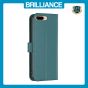 Brilliance LUX iPhone 6P/7P/8P Flip Book PU Genuine Leather Detachable Strong Magnetic Wallet with Card Pockets Case Green