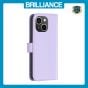 Brilliance LUX iPhone 15 Flip PU Genuine Leather Detachable Strong Magnetic Wallet with Card Pockets Case lavender