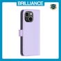 Brilliance LUX iPhone 13/14 Flip PU Genuine Leather Detachable Strong Magnetic Wallet with Card Pockets Case lavender