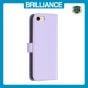 Brilliance LUX iPhone 6/7/8 Flip Book PU Genuine Leather Detachable Strong Magnetic Wallet with Card Pockets Case lavender