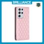 Brilliance LUX Samsung S21 Ultra Flip PU Leather Holder Slots Magnetic Wallet with Card Pockets Case Pink