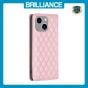 Brilliance LUX iPhone 15 Plus Flip PU Leather Holder Slots Magnetic Wallet with Card Pockets Case Pink