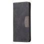 Brilliance LUX Samsung A13 4G Flip PU Leather Stitching Colors Dark Magnetic Wallet with Card Pockets Case Black