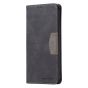 Brilliance LUX iPhone 13 Pro Max Flip PU Leather Stitching Colors Dark Magnetic Wallet with Card Pockets Case Black