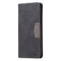 Brilliance LUX iPhone 6/7/8 Flip PU Leather Stitching Colors Dark Magnetic Wallet with Card Pockets Case Black