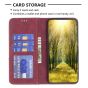 Brilliance LUX Samsung S23 Ulltra Flip PU Leather Stitching Colors Dark Magnetic Wallet with Card Pockets Case Red