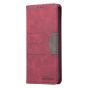 Brilliance LUX iPhone 6/7/8 Flip PU Leather Stitching Colors Dark Magnetic Wallet with Card Pockets Case Red