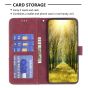 Brilliance LUX iPhone 16 Pro Flip PU Leather Retro Business linear Wallet with Card Pockets Case Red