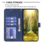 Brilliance LUX iPhone 16 Flip PU Leather Retro Business linear Wallet with Card Pockets Case Blue