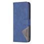Brilliance LUX iPhone 15 Pro Flip PU Leather Retro Business linear Wallet with Card Pockets Case Blue