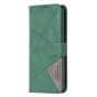 Brilliance LUX iPhone 16 Plus Flip PU Leather Retro Business linear Wallet with Card Pockets Case Green