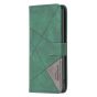 Brilliance LUX iPhone 16 Pro Flip PU Leather Retro Business linear Wallet with Card Pockets Case Green