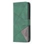 Brilliance LUX iPhone 15 Flip PU Leather Retro Business linear Wallet with Card Pockets Case Green