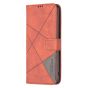 Brilliance LUX iPhone 16 Flip PU Leather Retro Business linear Wallet with Card Pockets Case Brown