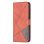 Brilliance LUX iPhone 16 Pro Max Flip PU Leather Retro Business linear Wallet with Card Pockets Case Brown