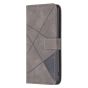 Brilliance LUX iPhone 15 Pro Flip PU Leather Retro Business linear Wallet with Card Pockets Case Grey