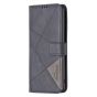 Brilliance LUX iPhone 16 Plus Flip PU Leather Retro Business linear Wallet with Card Pockets Case Black