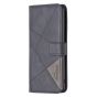 Brilliance LUX iPhone 16 Pro Flip PU Leather Retro Business linear Wallet with Card Pockets Case Black