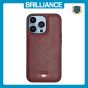 Brilliance LUX iPhone 13 Pro TPU PC Leather Scratch Proof Hybrid Case Red