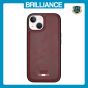 Brilliance LUX iPhone 15 TPU PC Leather Scratch Proof Hybrid Case Red